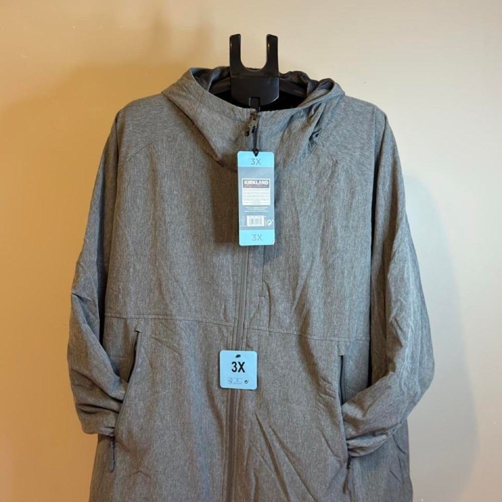 Women's Gray Softshell Hooded Jacket – Plus Size